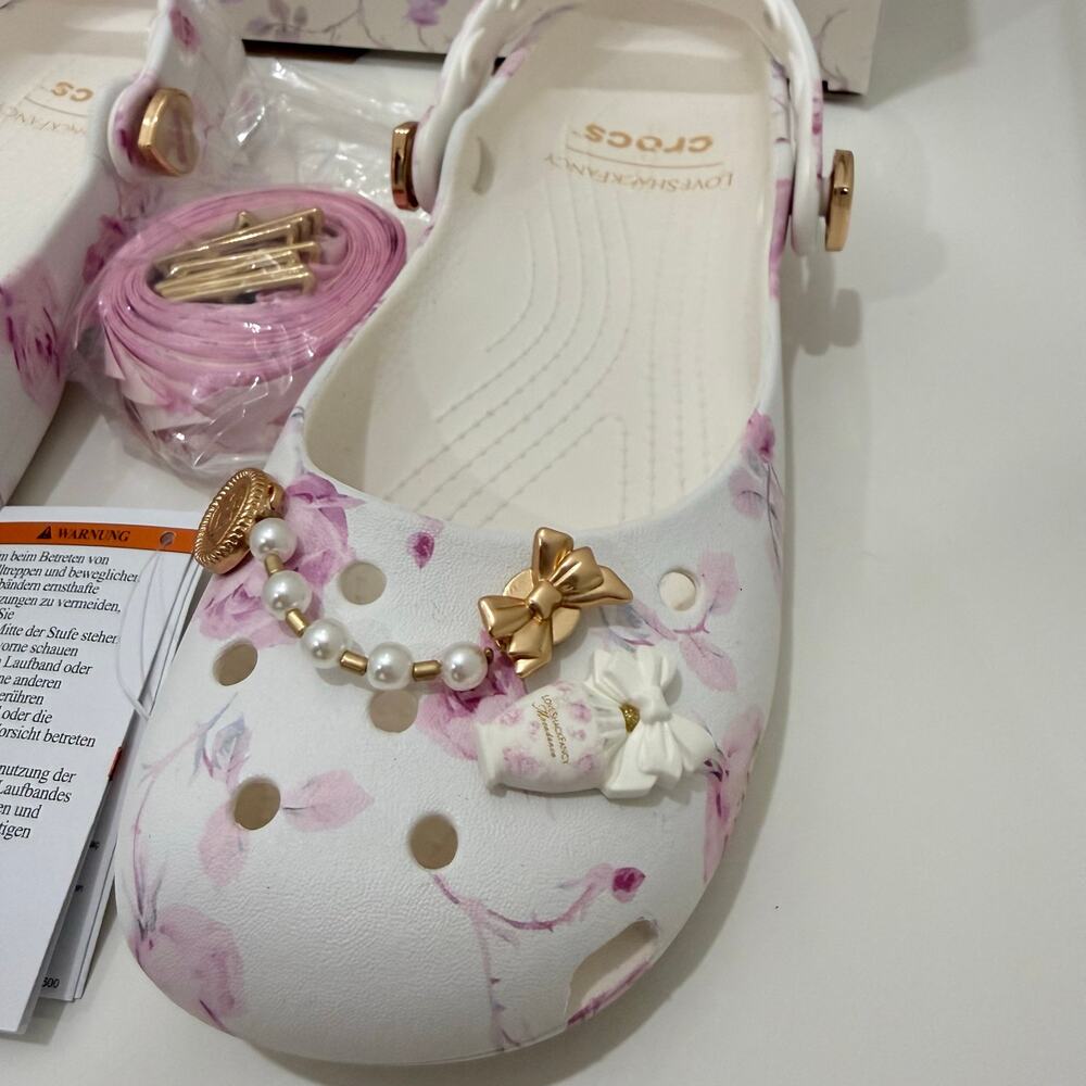 Love Shack Fancy x Crocs Womens Classic Ballet Flat with Straps Size 8 NWT - Picture 10 of 10